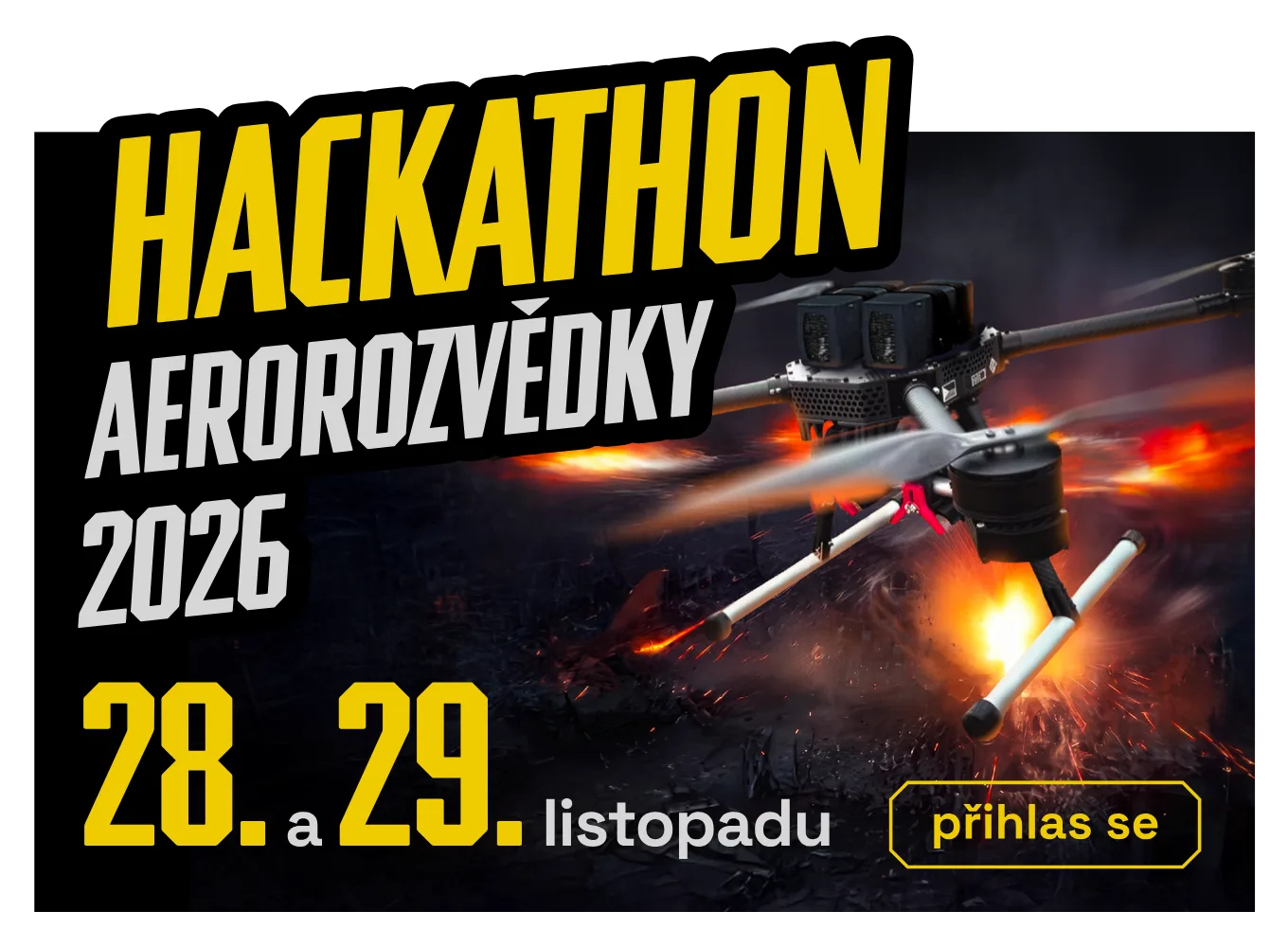 Hackathon Aerorozvědky 2026, 28. a 29. listopadu